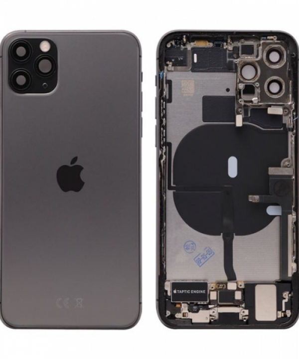 iPhone 11 Pro Max Back Housing with Full Parts in Black