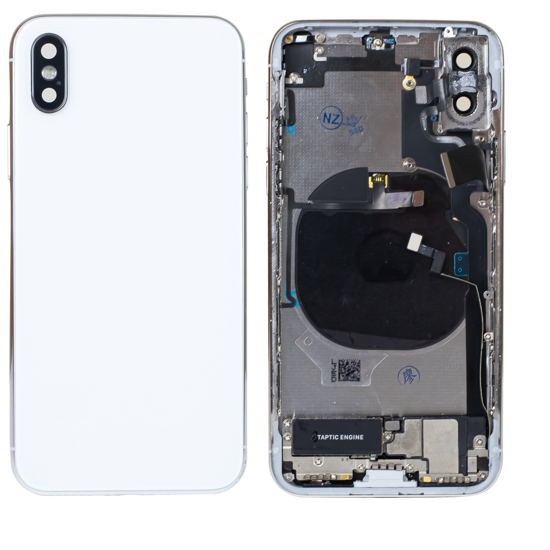 iPhone X Back Battery Cover Housing with Small Parts in White