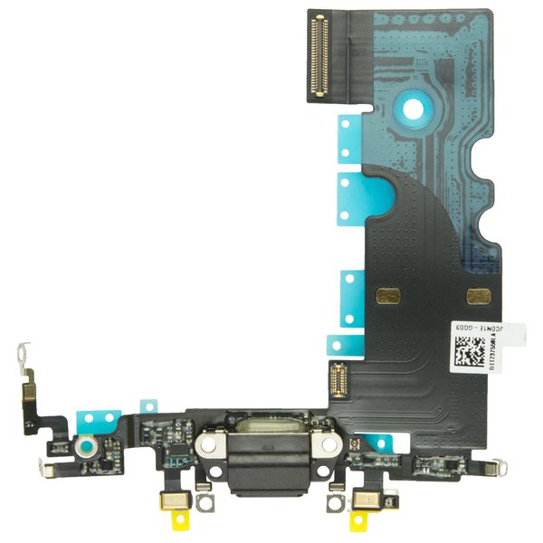 iPhone 8 Charging Port Lightning Connector Cable Flex Data Dock Mic Sensor Black