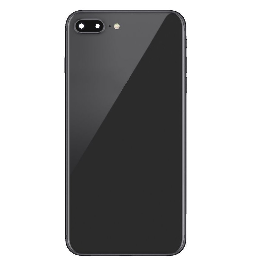 iPhone 8 Plus Black Back Glass Battery Cover + Adhesive +Camera Lens