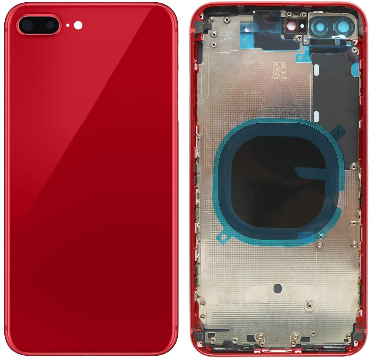 iPhone 8 Plus Back Battery Cover Housing without small parts in Red