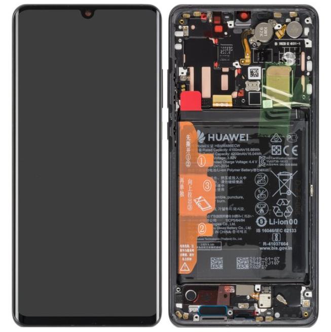 Huawei P30 Pro LCD Assembly in Black(Service Pack)