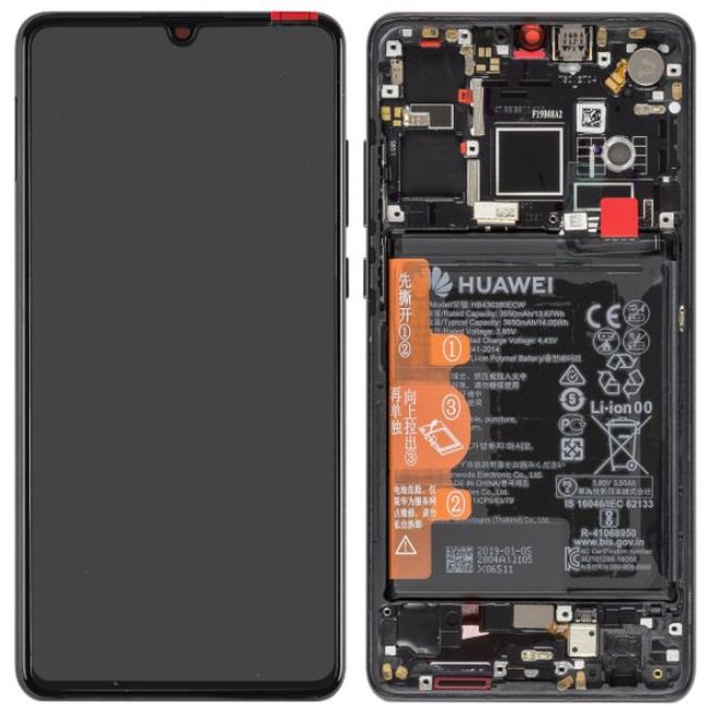Huawei P30 LCD Assembly in Black(ServicePack)