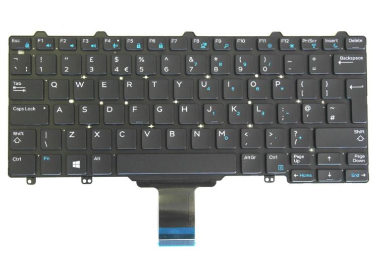 Dell Latitude E7250 E5250 E7270 UK Keyboard