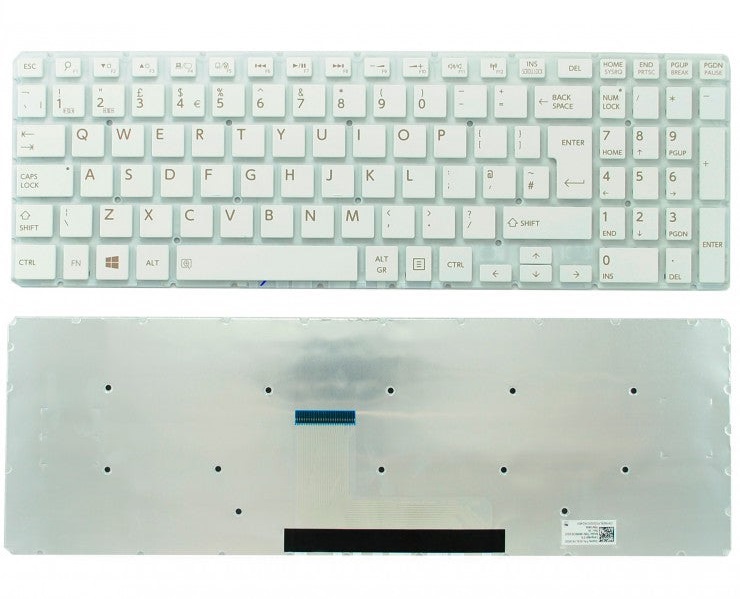 Toshiba L50-B/C L55-B S50-B Keyboard in White