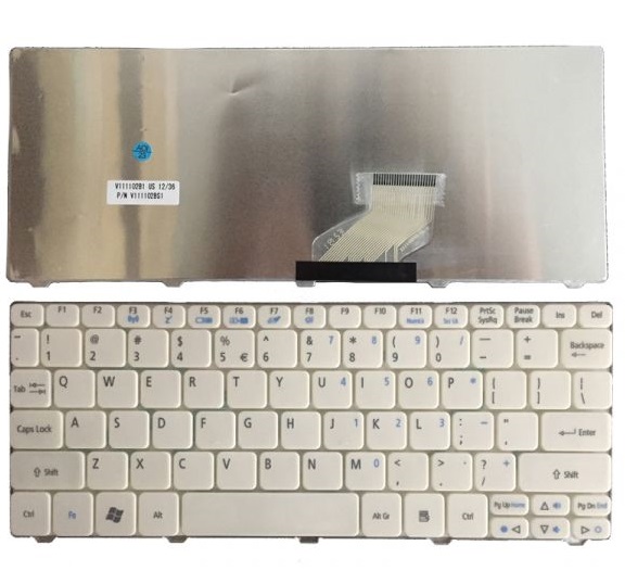 Acer Aspire One 521 522 532 D255 D257 D260 D270 E100 Keyboard in White