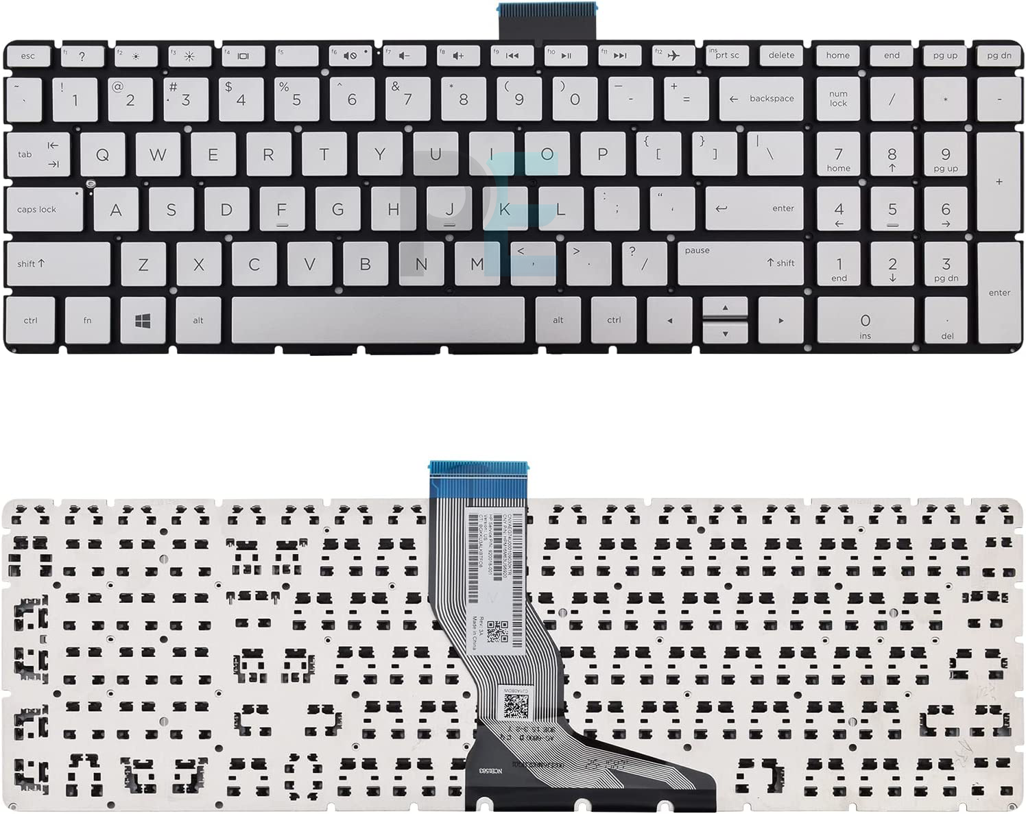 HP ENVY X360 15-BP/BQ/CC/CD/CK US Keyboard in Silver