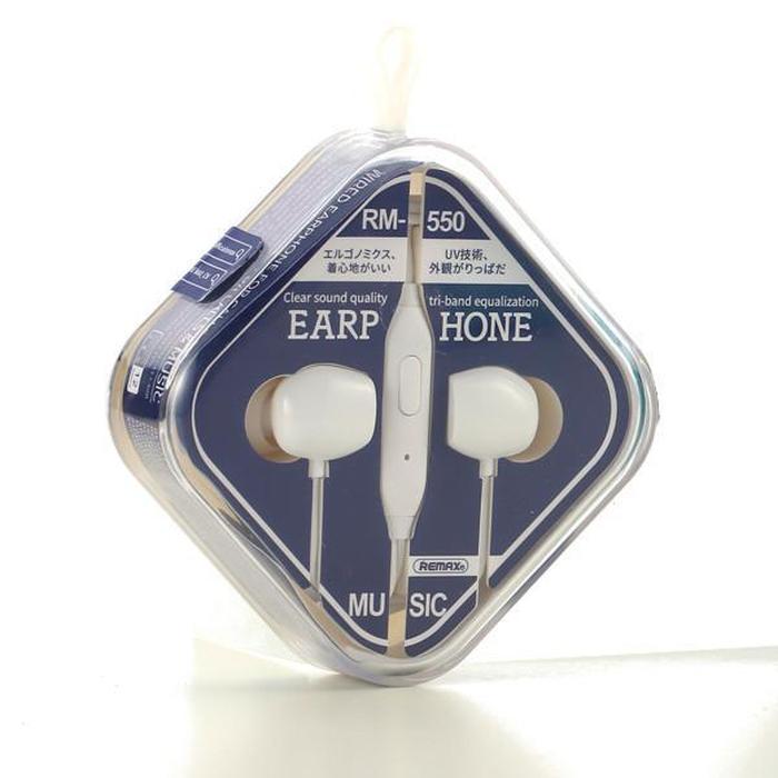 Remax RM-550 Wired In-ear Earphone in White