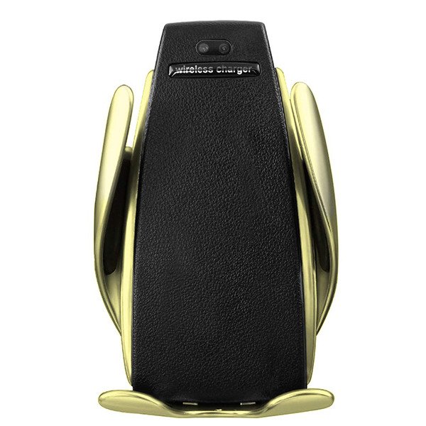S5 Smart Wireless Car Charger 10W Fast Charging Holder in Gold
