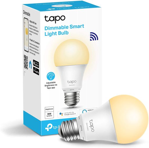 TP-Link Tapo Smart WiFi LED Light, E27, 8.7W, Works with Amazon Alexa
