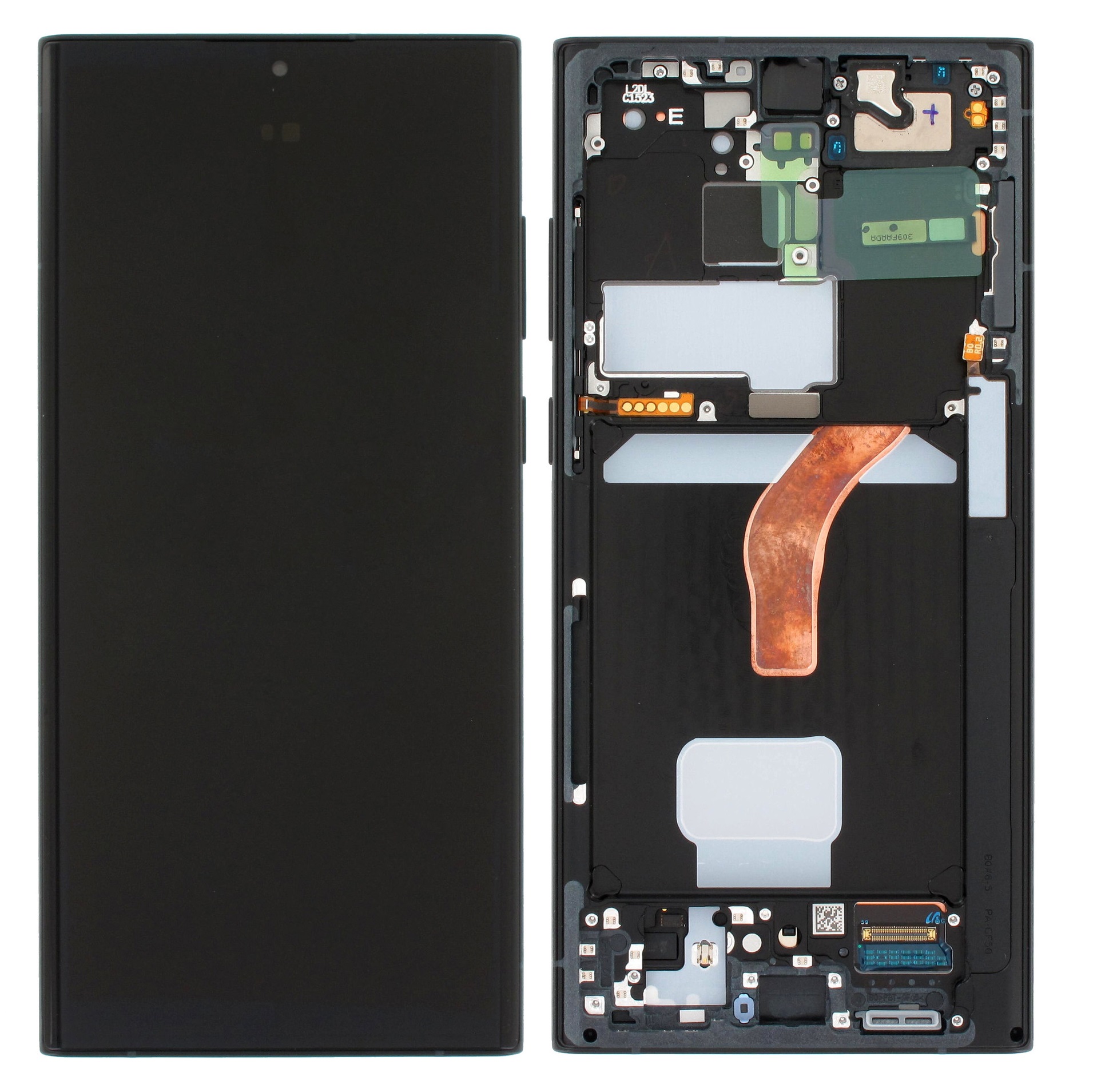 Galaxy S22 Ultra S908 LCD Assembly with Frame in Black(ServicePack)