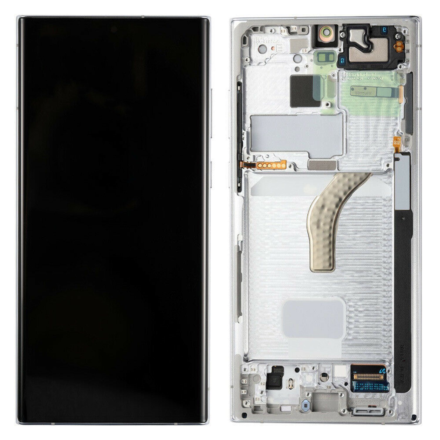 Galaxy S22 Ultra S908 LCD Assembly with Frame in Silver(ServicePack)