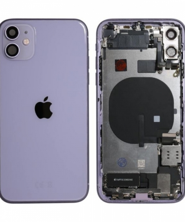 iPhone 11 Back Housing with Small Parts in Purple