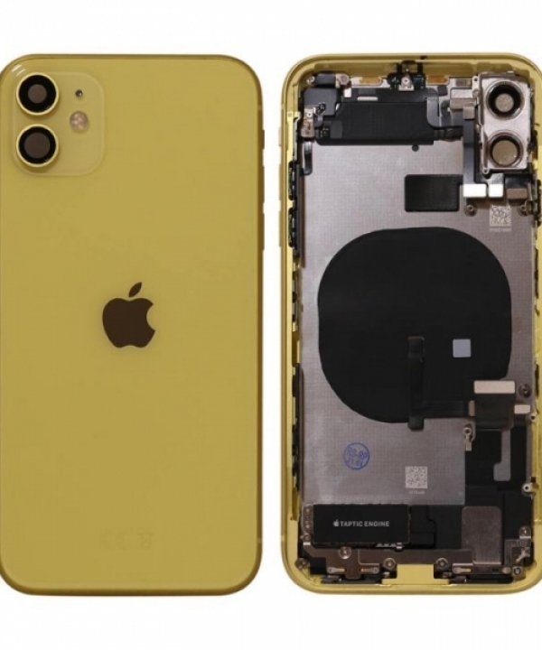 iPhone 11 Back Housing with Small Parts in Yellow