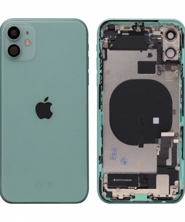 iPhone 11 Back Housing with Small Parts in Green