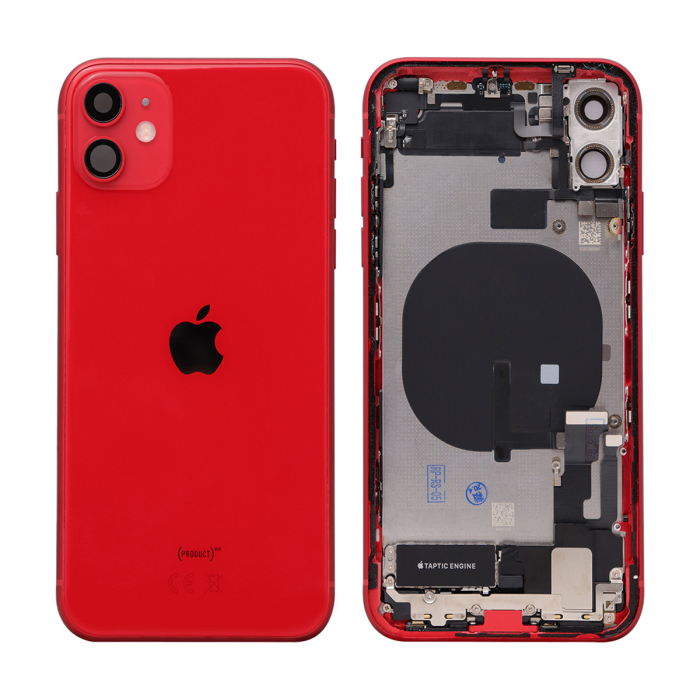 iPhone 11 Back Housing with Small Parts in Red