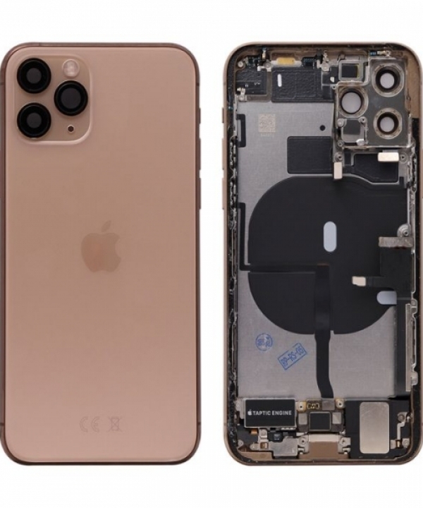 iPhone 11 Pro Back Housing with Full Parts in Gold