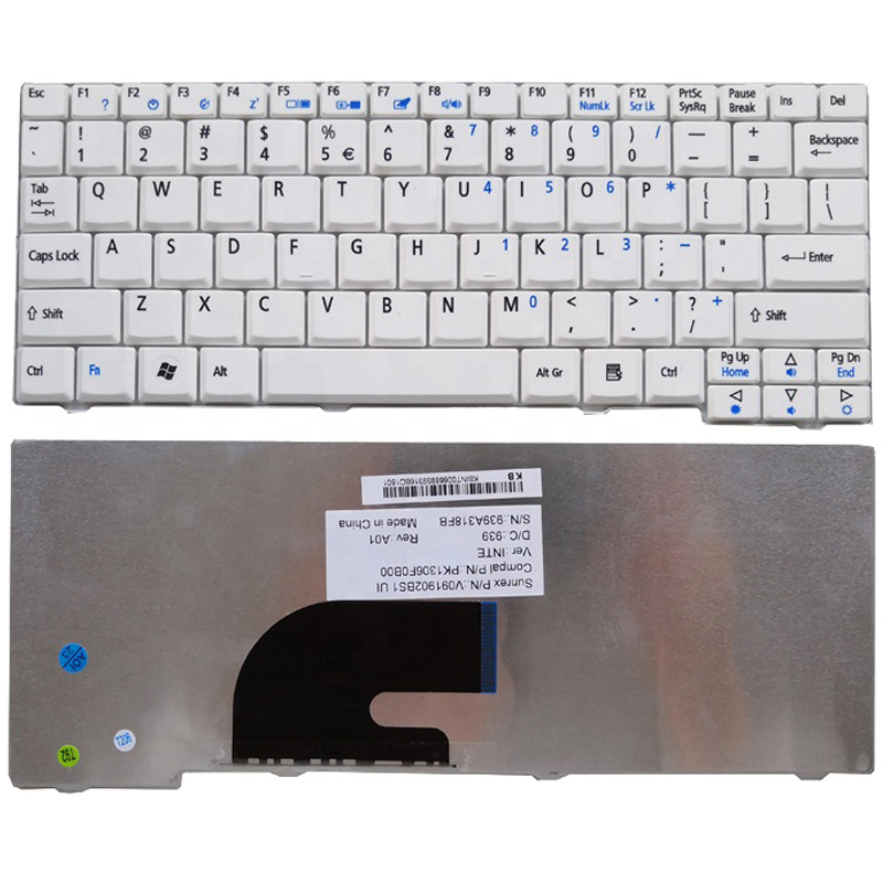 Acer Aspire One A110/150 D150/250 Keyboard in White