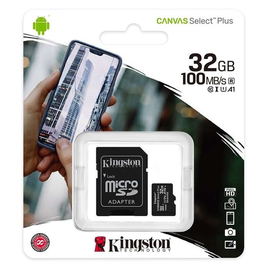 Kingston 32GB Mirco SD Card with Adapter Class 10