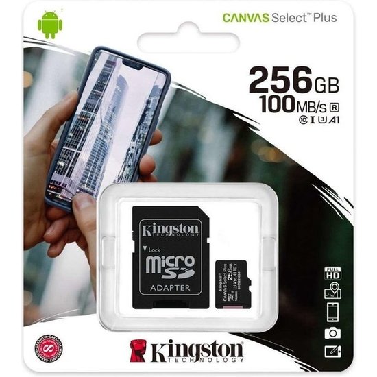 Kingston 256GB Mirco SD Card with Adapter Class 10