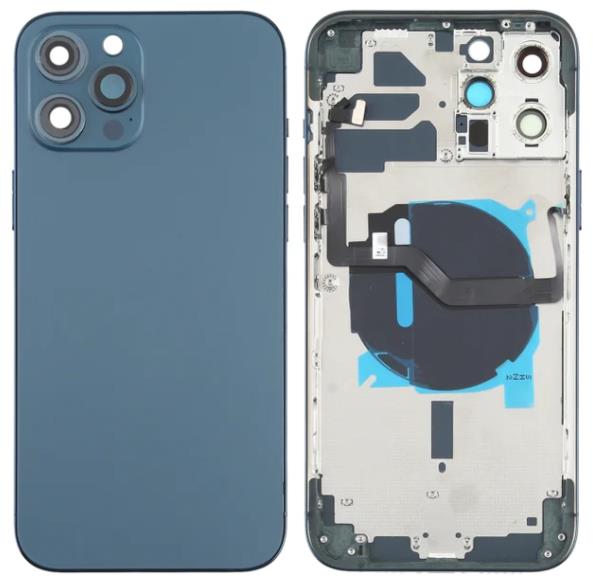 iPhone 12 Pro Max Housing with Power and Volume Flex  Blue