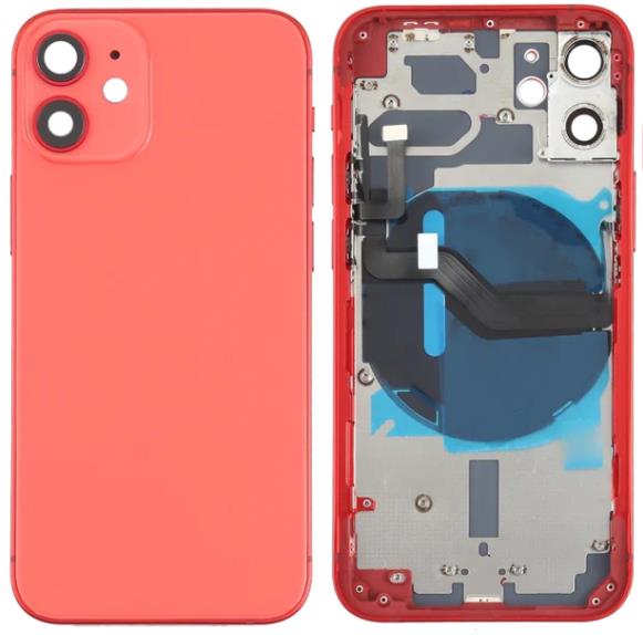 iPhone 12 Mini Housing with Power and Volume Flex in Red
