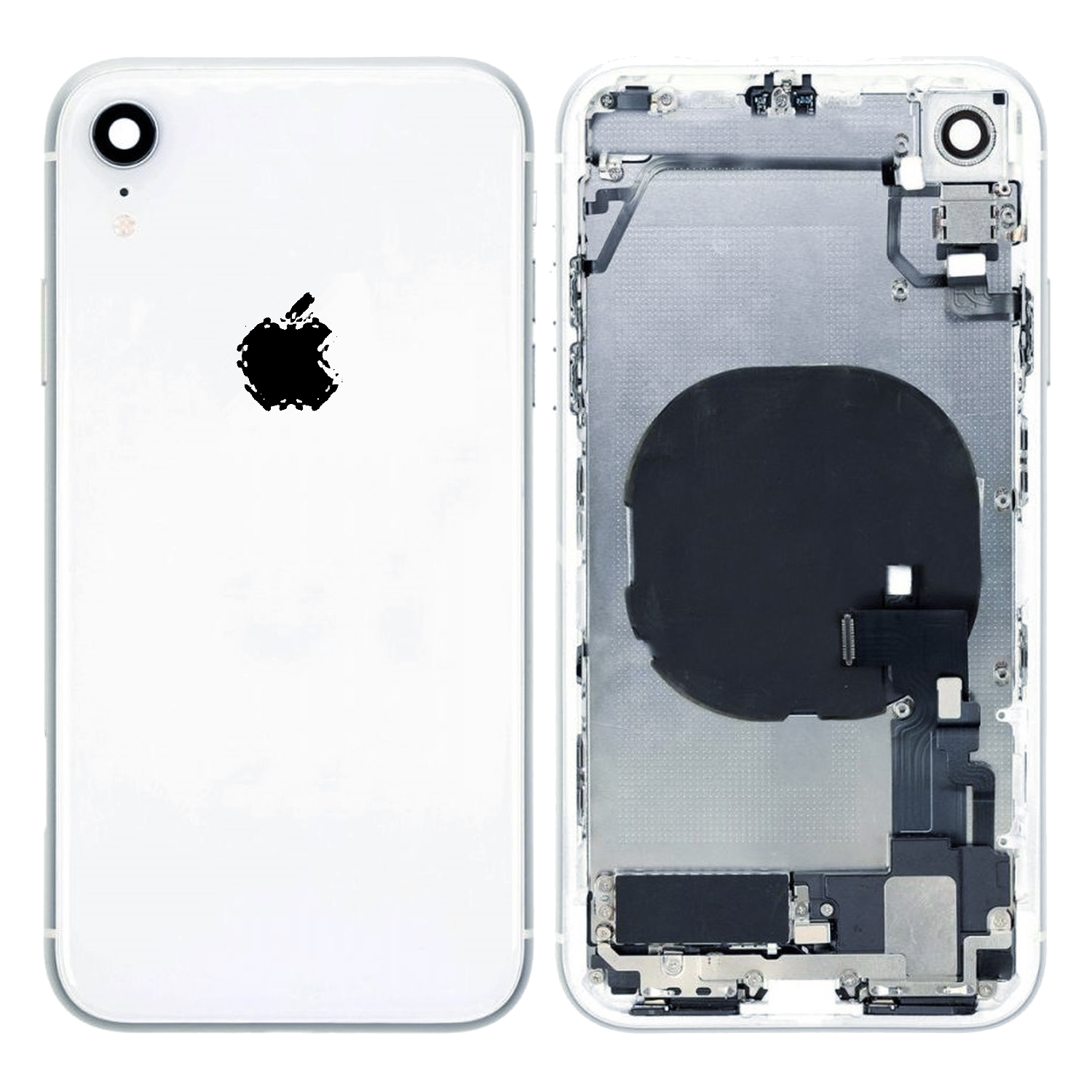 iPhone XR Back Housing with Small Parts in White