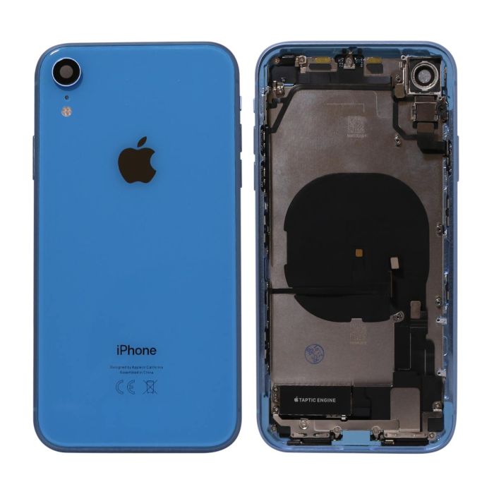 iPhone XR Back Housing with Small Parts in Blue