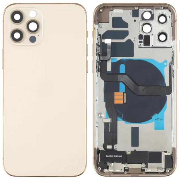 iPhone 12 Pro Housing with Full Parts in Gold