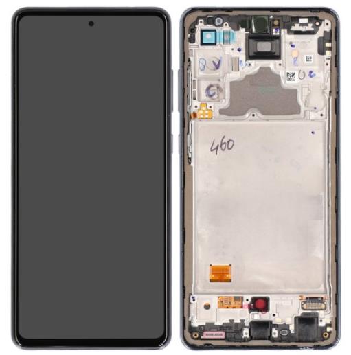 Galaxy A72 A725 LCD Assembly with Frame in Black