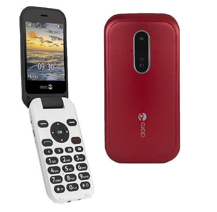 Doro 6620 Big Button Mobile Phone in Red