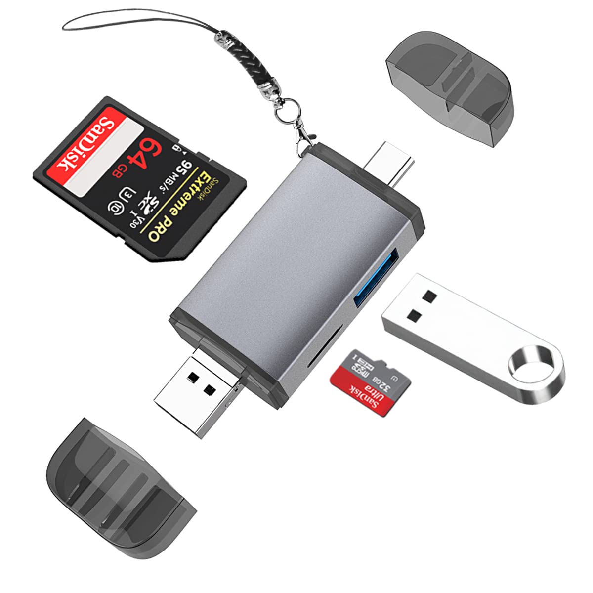 SD/ Micro SD Card to USB/ Type C Adapter