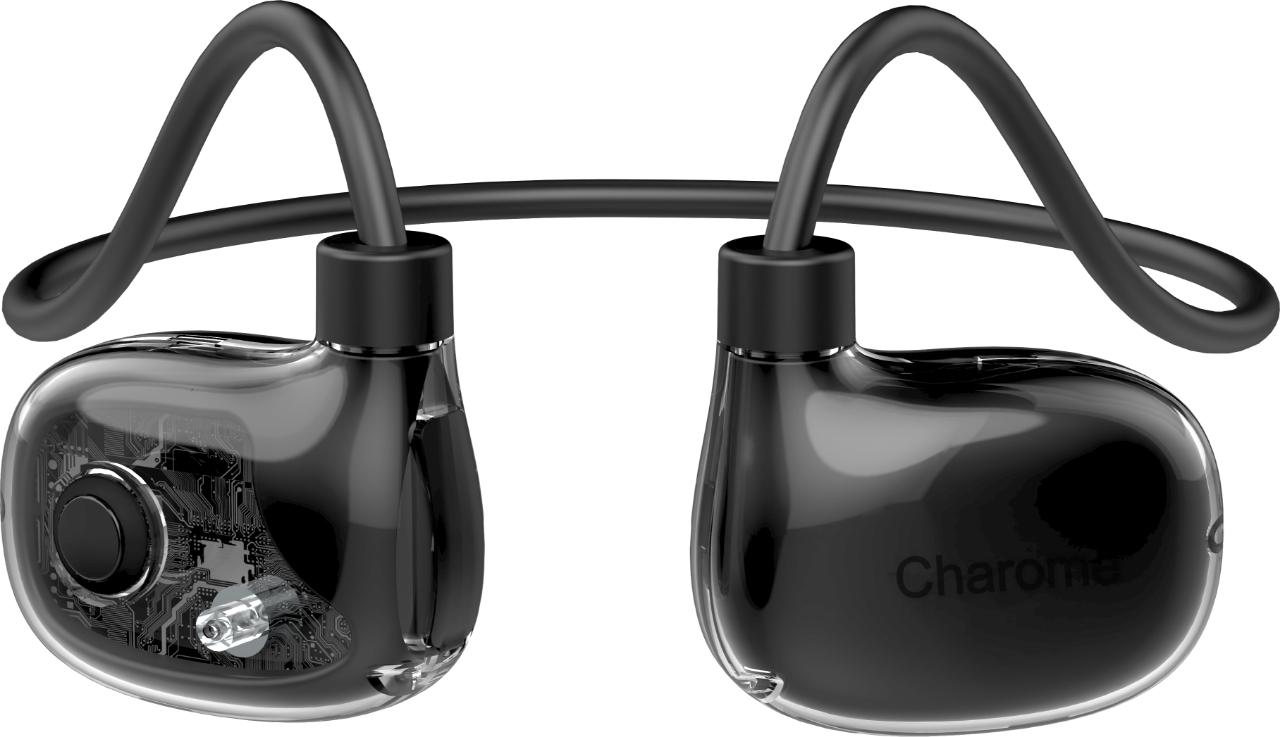 Charome A28 Crystal Neckband Wireless Headset in Black