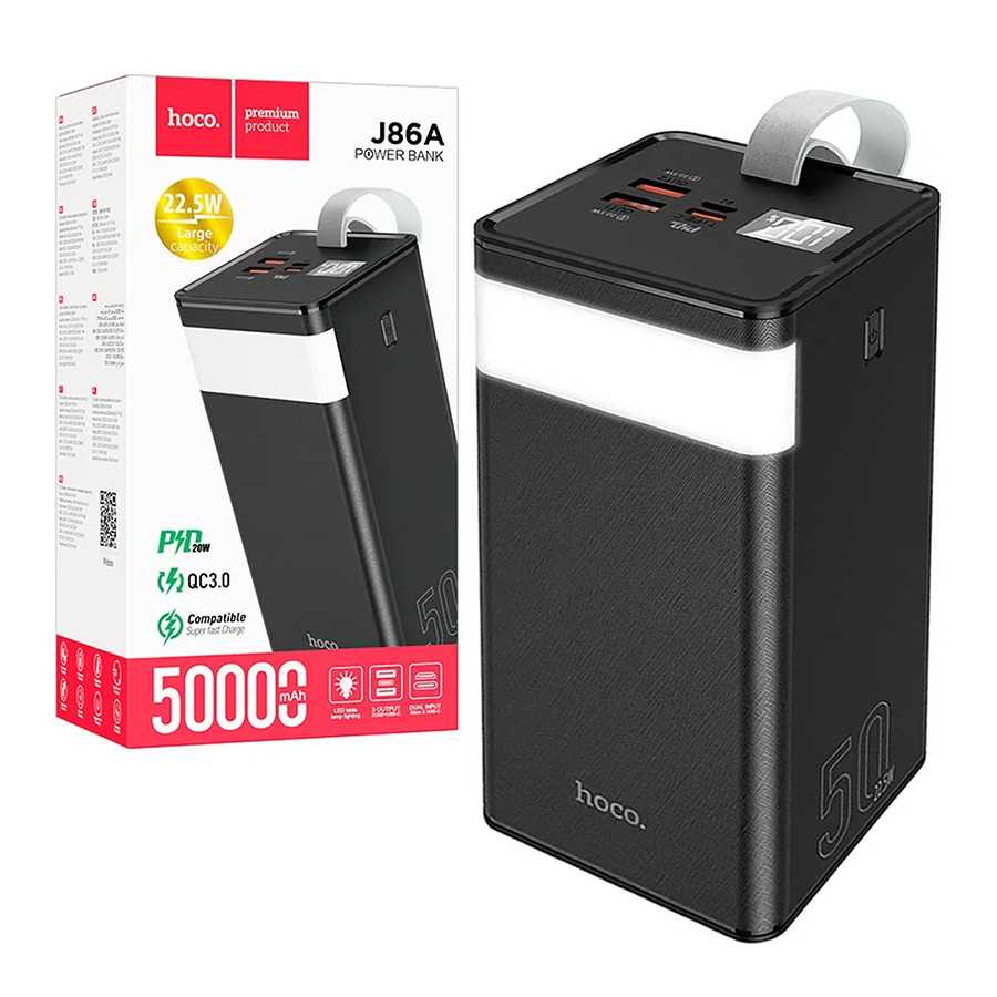 Hoco J86A 50000mAh Power Bank with Torch