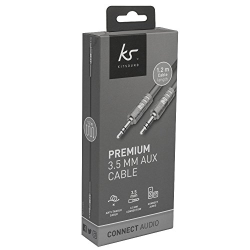 KitSound Premium Tangle Free Aux Cable 3.5-3.5 mm Cable