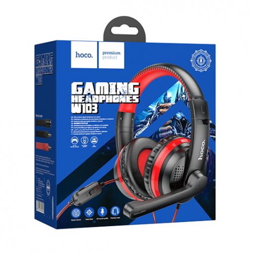 Hoco W103 Magic tour Gaming Headset Black/Red