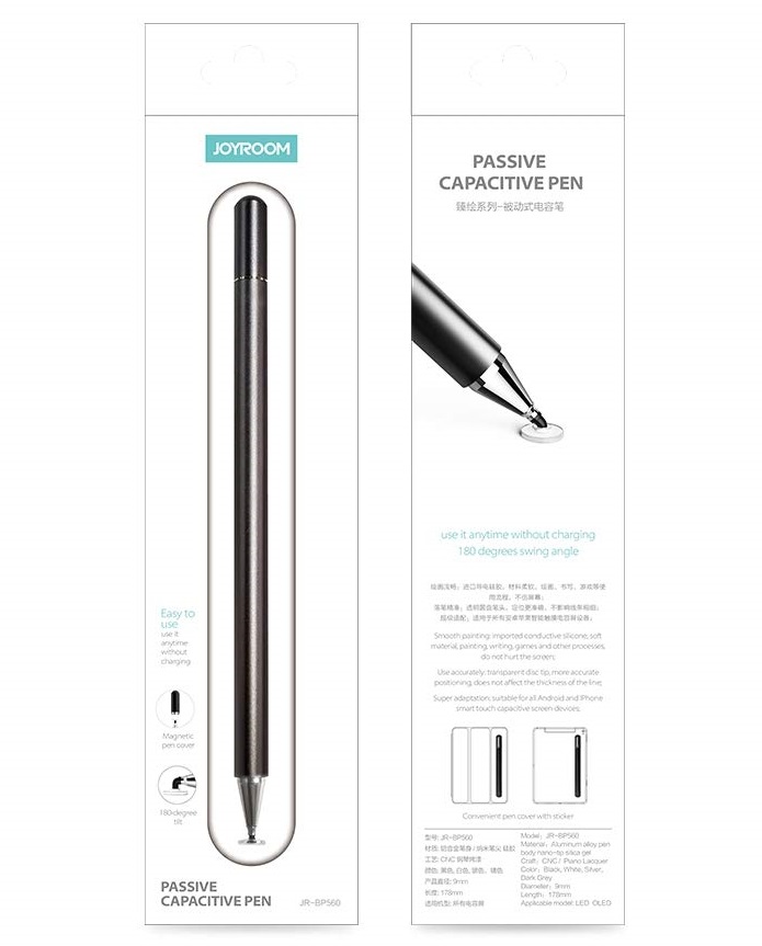 Passive Capacitive Touch Screen Stylus Pen (BP560) in Black