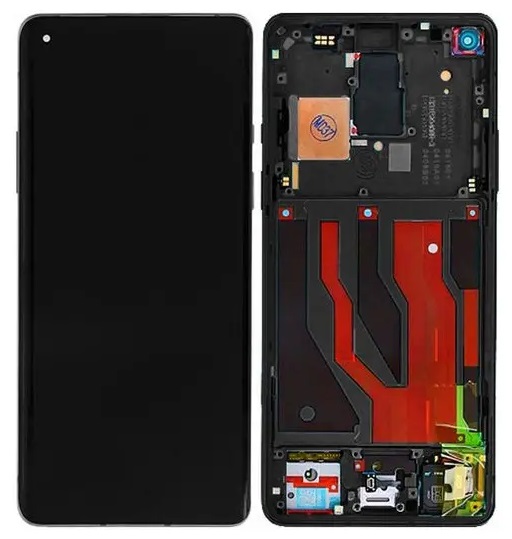 Oneplus 8 LCD Assembly with Frame in Black