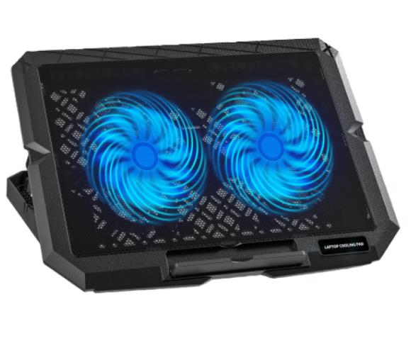 Laptop Cooler X3 2 Fans Blue Light