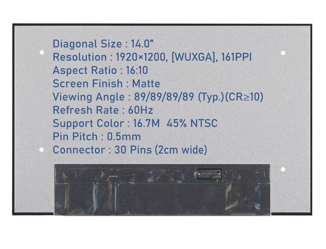 N140JCA-EEL (Model B) 14.0 Slim 30Pins FHD LED