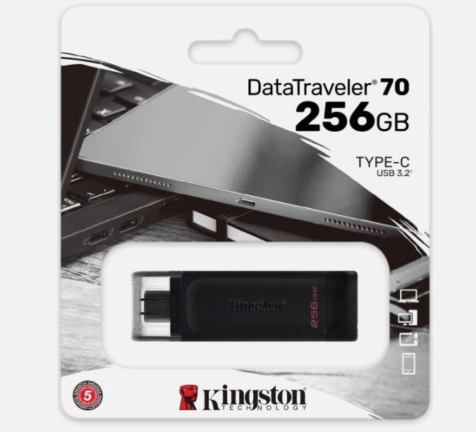 Kingston DataTraveler 70 256GB Type-C Flash Memory Drive