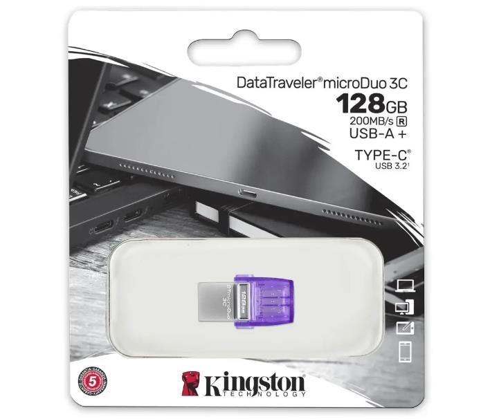 Kingston Technology DataTraveler MicroDuo 3C 128GB USB-C USB-A