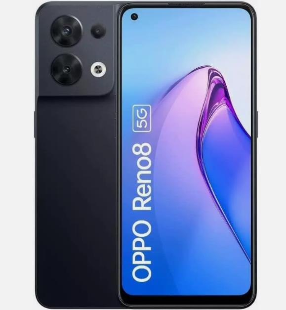 OPPO Reno 8 CPH2359 256GB 5G Shimmer Black Dual SIM(Rufurbished)(Gade A)