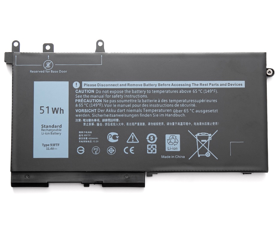 Battery 93FTF GJKNX for Dell Latitude 5280 5290 (Short)