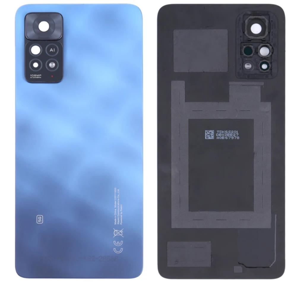 Redmi Note 11 Pro 5G Back Cover Glass in Blue with lens