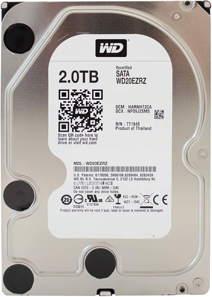 WD WD20EZRZ 2TB 3.5'' Internal Hard Drive